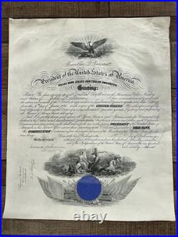 Orig President Franklin Roosevelt Naval Appointment Document 1938 US Navy WW2