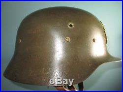 Orig Spanish modelo Z german M42 type helmet casco stahlhelm casque elmo