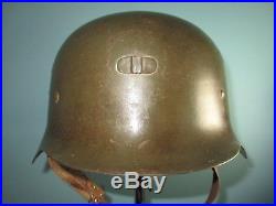 Orig Spanish modelo Z german M42 type helmet casco stahlhelm casque elmo