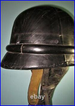 Orig WW2 Belgian M38 army moto helmet polize casque stahlhelm casco elmo