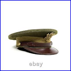 Original 1920s 1930s Pre-wwii Officer Visor Cap Hat Visor Identified Wool Size 7