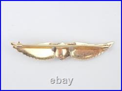 Original 1920s US Army Air Corps Pilot 14K Gold Mess Dress Wings