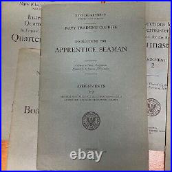 Original 1924 US Navy Education Study Courses Lot of 23 SEAMEN Coxswain ETC WOW