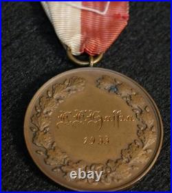 Original 1933 Unknown Weimar German Award Medal Named Inscribed Shooter Hunter