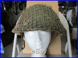 Original Camo Helmet Liner Chin Strap Medal Badge Military WW1 WW2 Europe USA