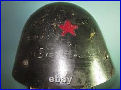 Original Czechoslovakian M32-34 army helmet casque casco stahlhelm elmo WW2 xx