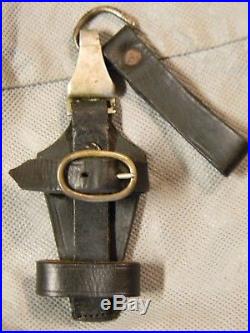 Original Early German Black Vertical Dagger Hanger with Assmann DRGM Clip