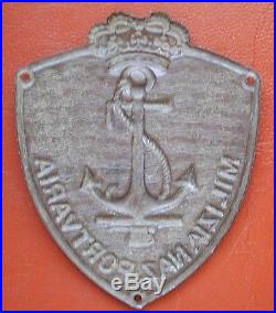 Original Fascist Arm Shield Milizia Volontaria Sicurezza Nazionale Portuaria DVX