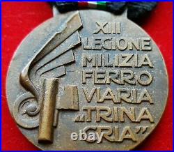 Original Fascist Cc. Nn. Xiii^ Legione Mvsn Milizia Ferroviaria Trinacria Sicilia