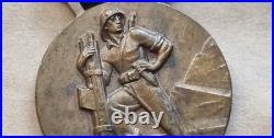 Original Fascist Medal Duce Gruppo Rionale Fascista Dante Rossi Ai Reduci A. O. I