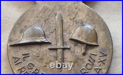 Original Fascist Medal Duce Gruppo Rionale Fascista Dante Rossi Ai Reduci A. O. I