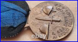 Original Fascist Medal Duce Gruppo Rionale Fascista Dante Rossi Ai Reduci A. O. I