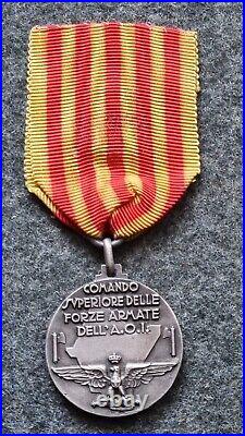 Original Fascist Silver Medal Africa War Comando Superiore Forze Armate A. O. I