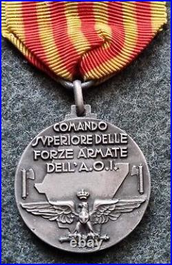 Original Fascist Silver Medal Africa War Comando Superiore Forze Armate A. O. I