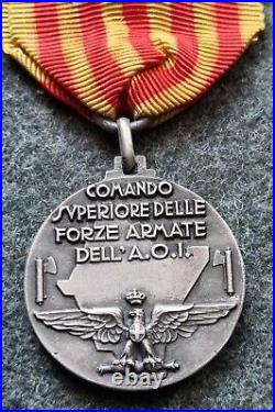 Original Fascist Silver Medal Africa War Comando Superiore Forze Armate A. O. I