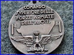 Original Fascist Silver Medal Africa War Comando Superiore Forze Armate A. O. I