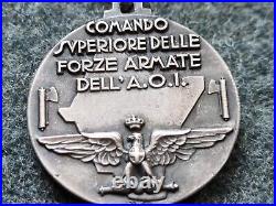 Original Fascist Silver Medal Africa War Comando Superiore Forze Armate A. O. I