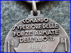 Original Fascist Silver Medal Africa War Comando Superiore Forze Armate A. O. I