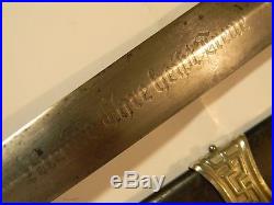 Original German WWII Chained Dagger Scabbard and Blade