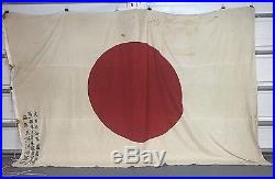 Original Imperial Japanese Navy 1st Fleet Admiral's Signed Large Garrison Flag