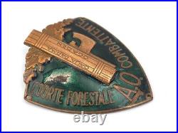 Original Italian Fascist AO Corte Forestale Combattente Enamel Sleeve Shield