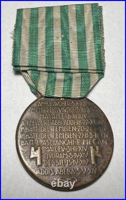 Original Italy Eritrean Army Corps (Askaris) Bronze Medal (ca. 1936) Rare