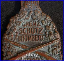 Original Post-WWI German Freikorps Bromberg Badge Polish 1919 Incursion RARE