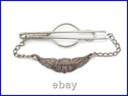 Original Post-WWI USAAF Sterling Pilot Wing Tie Clip