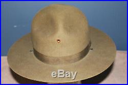 Original Pre WW2 U. S. Army Cavalry Officers Stetson Marked Campaign Hat, Named