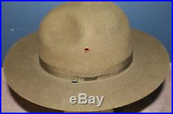 Original Pre WW2 U. S. Army Cavalry Officers Stetson Marked Campaign Hat, Named