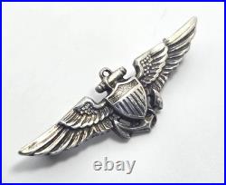 Original Pre WWII US Navy Naval Aviator Enlisted Pilot Wings Sterling NS Meyer