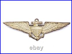 Original Pre-WWII US Navy Naval Aviator Observer Wings White Co