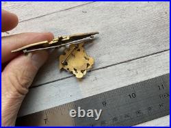 Original Pre Wwii Usn Naval Aviator Pilot Wings And Cap Badge