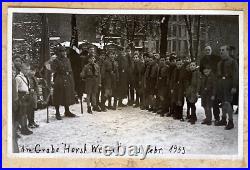 Original! Rare! Ww2 German Horst Wessel's Grave Photo Postcard Rppc
