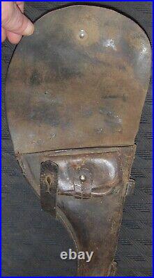 Original Russian from Civil War era leather holster for Nagant