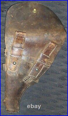 Original Russian from Civil War era leather holster for Nagant