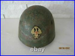 Original Spanish Civil War Helmet With Insignia Stamped P62, Collectible