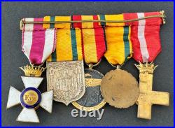 Original Spanish Civil War and Royal and Military Order Medals Grouping