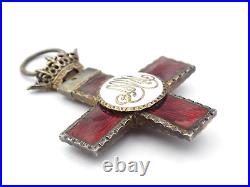 Original Spanish WWII Era Sterling Order of Military Merit Cross Red Distinction