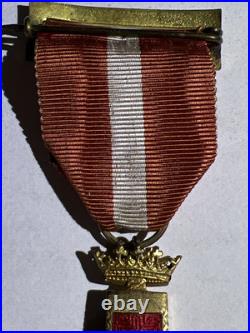 Original Spanish WWII Era Sterling Order of Military Merit Cross Red Distinction