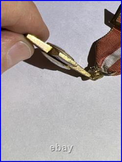 Original Spanish WWII Era Sterling Order of Military Merit Cross Red Distinction