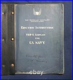 Original & Very Rare T2D-1 1926 Erection Plans Instructions Manual Flight Manual