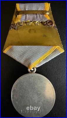 Original WW2 Soviet USSR Medal For Battle Merit #1311661 Silver 1944 Award