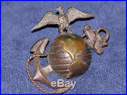 Original WWI US Marine Corps EGA Eagle Globe & Anchor J. R. Gaunt London Cap Eagle