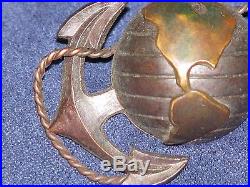 Original WWI US Marine Corps EGA Eagle Globe & Anchor J. R. Gaunt London Cap Eagle