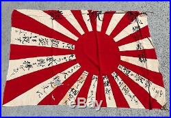 Original WWII Imperial Japanese Naval Signed Flag