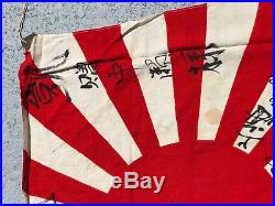 Original WWII Imperial Japanese Naval Signed Flag