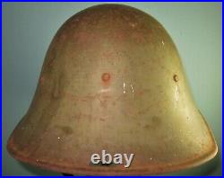 Original lion badge Dutch M34 helmet Stahlhelm casque casco elmo WW2