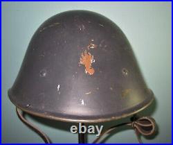 Original named WW2 Dutch M38R helmet polize Stahlhelm casque casco elmo 2GM WK