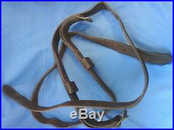 PAIR US CAVALRY 1928 McCLELLAN SADDLE STIRRUP STRAP LIVELY LEATHER 1940 JQMD